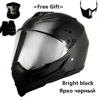 

AX-8 Full Face Motorcycle Helmet Motocross Racing With Rainbow Visor Helmet Casco De Moto Capacete DOT approved Kask