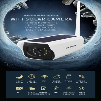 

Wireless Solar Outdoor WiFi IP Camera 1080P HD Security Surveillance Audio YN60 Solar Wireless Camera Security Camera