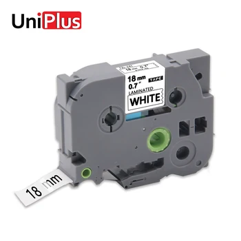 

UniPlus TZe-241 tze241 Label Tapes 18mm for Brother P-touch Printer TZ241 Black on White Label Maker PT-D900 Letter Logo Tape
