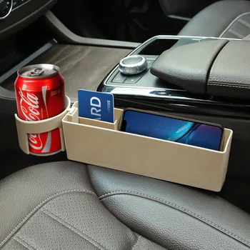 

Car Seat filler Gap Organizer Case With Drink Holder Mobile Card Keys Storage Pocket Car Styling Stop Drop
