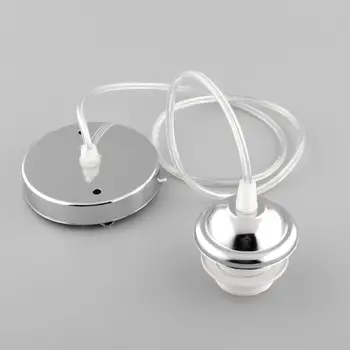 

Chrome Ceiling Rose Pendant E27 Home Office Lamp Holder Durable Socket
