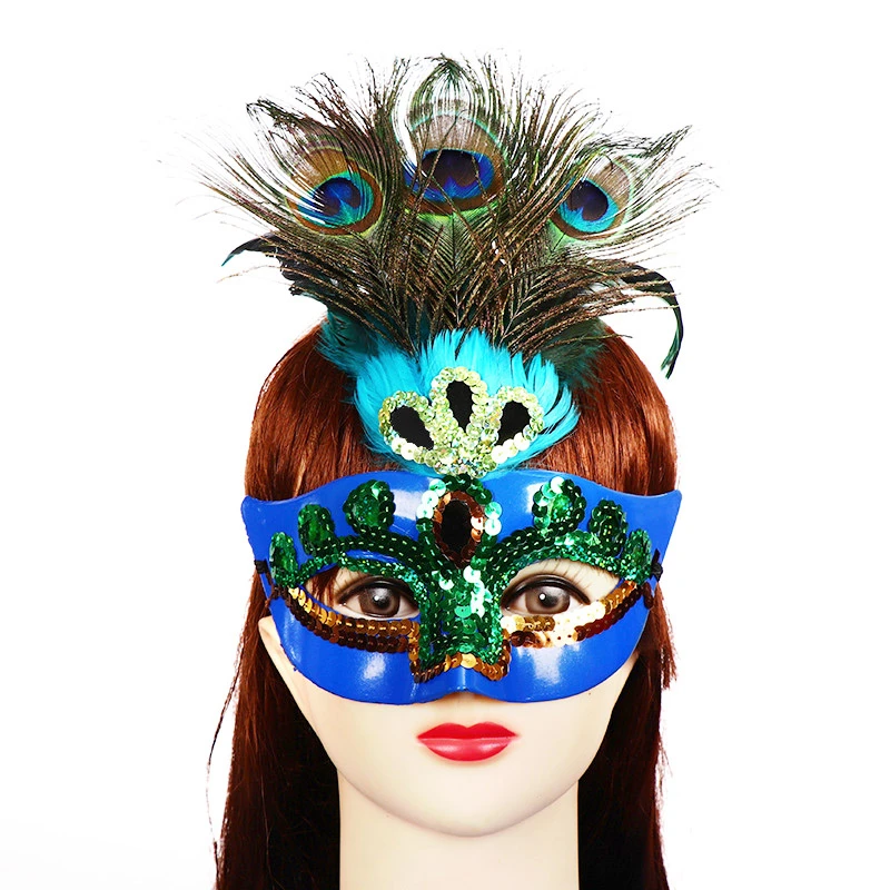 ベネチアンマスク仮面舞踏会カーニバルボール変装孔雀の羽のマスクハロウィン Bm ジョーク グッズ Aliexpress