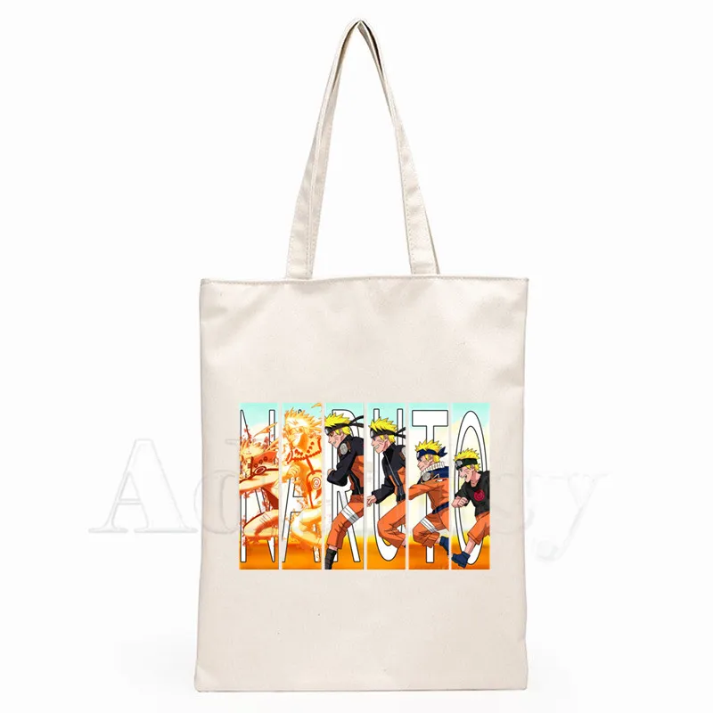 

Naruto Boruto Fashion Canvas Bag Women Girls Simple Large Capacity Storage Handbag Shoulder Bag Tote Reusable Student Bookbag