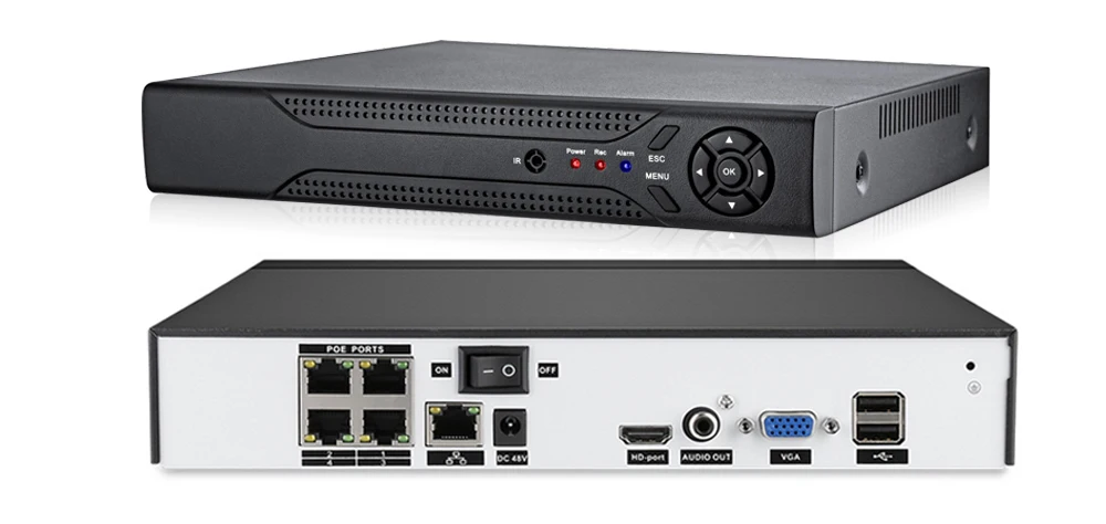 H.265 4CH 8CH NVR POE 5MP 2MP CCTV NVR 48V PoE для POE ip-камеры P2P ONVIF 5MP сетевой видеорегистратор