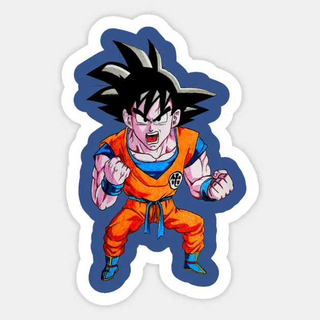 1PCS Action Goku Dragonball Z Sticker For Notebook Trolley Case Backpack Table PVC Car DIY Cool Skateboard Decal | Автомобили и