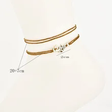 Популярная мода и индивидуальность ручная работа вафельный многослойный женский пляжный ножной браслет стиль набор E0020