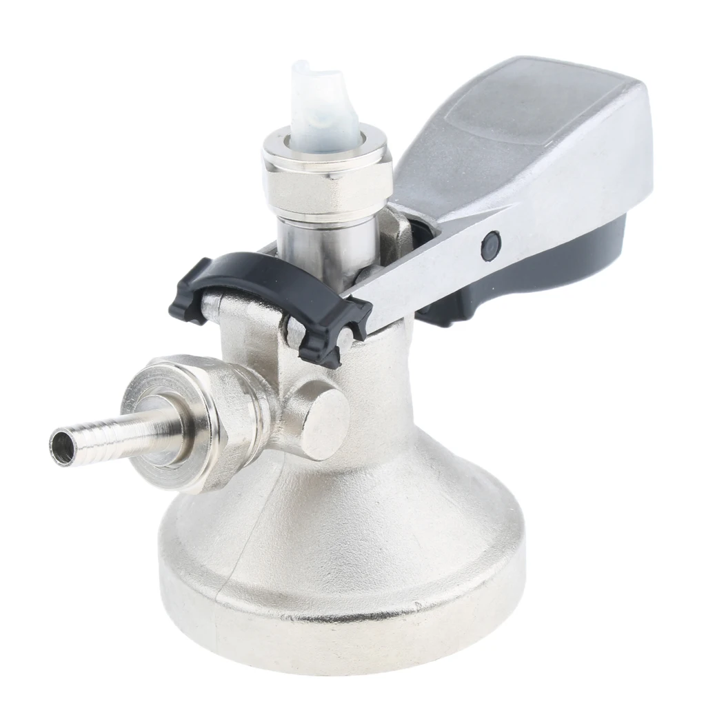 G Style Beer Keg Coupler Bass G Type Beer Tap Coupling Adapter, Brass coupler body, nickel plated