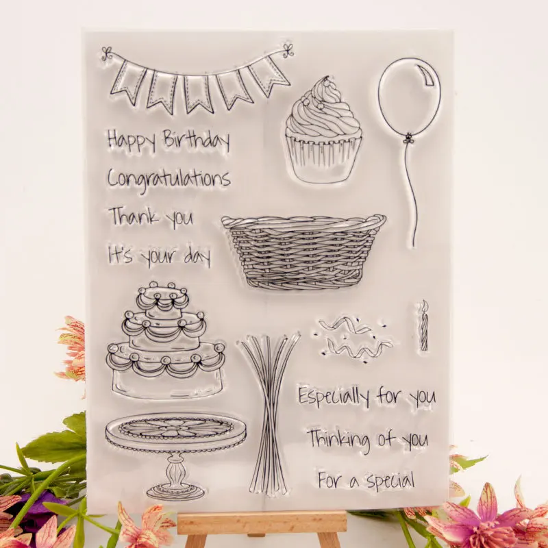 ZFPARTY Happy Birthday Transparent Clear Silicone Stamp/Seal for DIY scrapbooking/photo album Decorative card making | Дом и сад