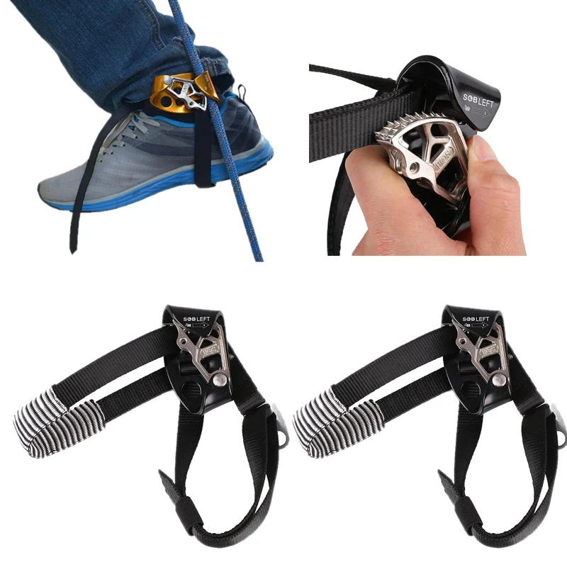 Mountaineering Rock Climbing Left Foot Rope Ascender Riser Equipment Device Tool