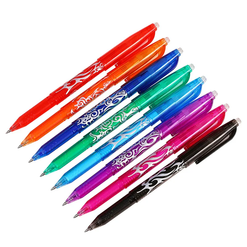 1pcs Orange Erasable Ballpoint Pen Refill Rod Washable Handle Ballpen Blue Black Ink School Office Writing Stationery