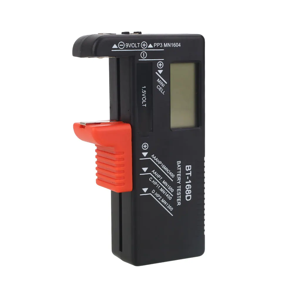 Портативный тестер емкости батареи для AA/AAA/C/D/9 V/1,5 V Инструмент пластиковый легкий цифровой дисплей электрические инструменты