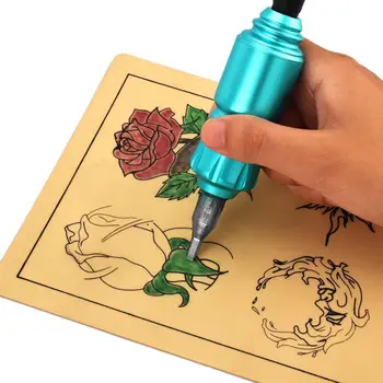 

BellyLady Rocket Shaped Aluminum Tattoo Machine Tattoo Rotary Pen Permanent Makeup Tattoo Tattoo Equipment Blue Green