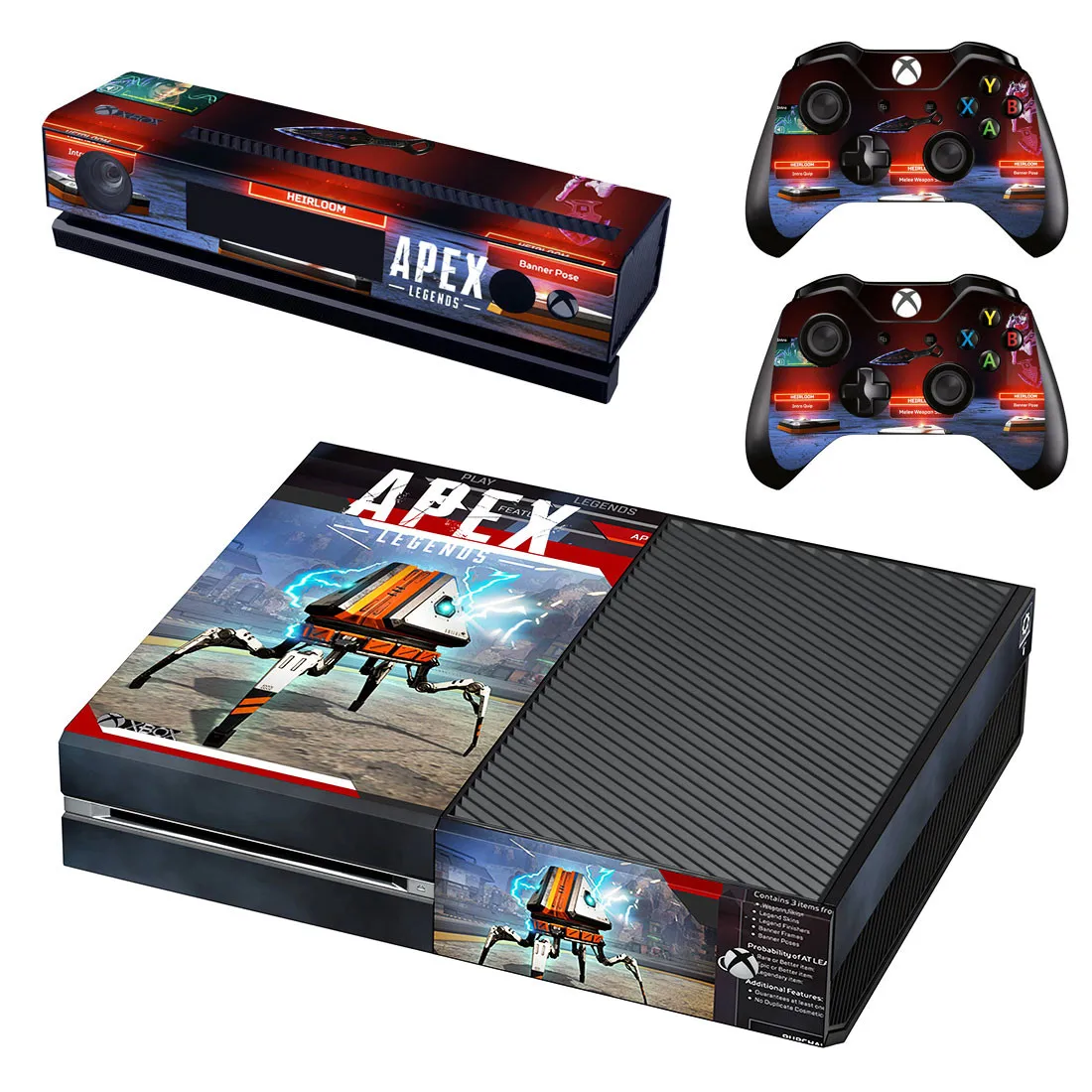 Apex legends стикер s для xbox one наклейки на кожу стикеры Adesivo для xbox one консоль Kinect два контроллера Скины