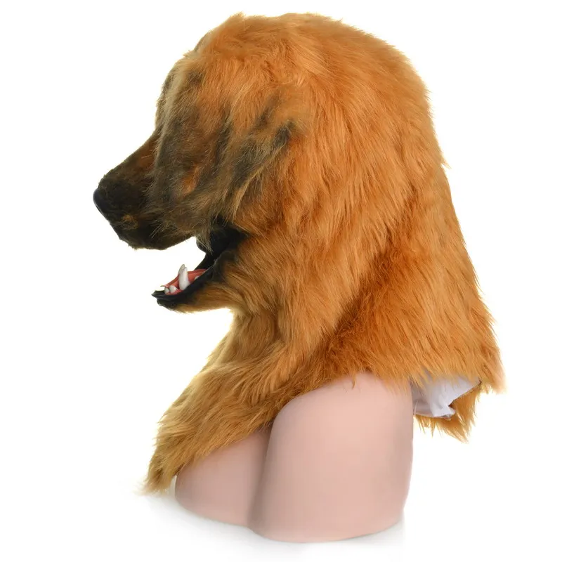 Движущаяся рот личина, маска животного Желтая Собака животных карнавальные маски для лица