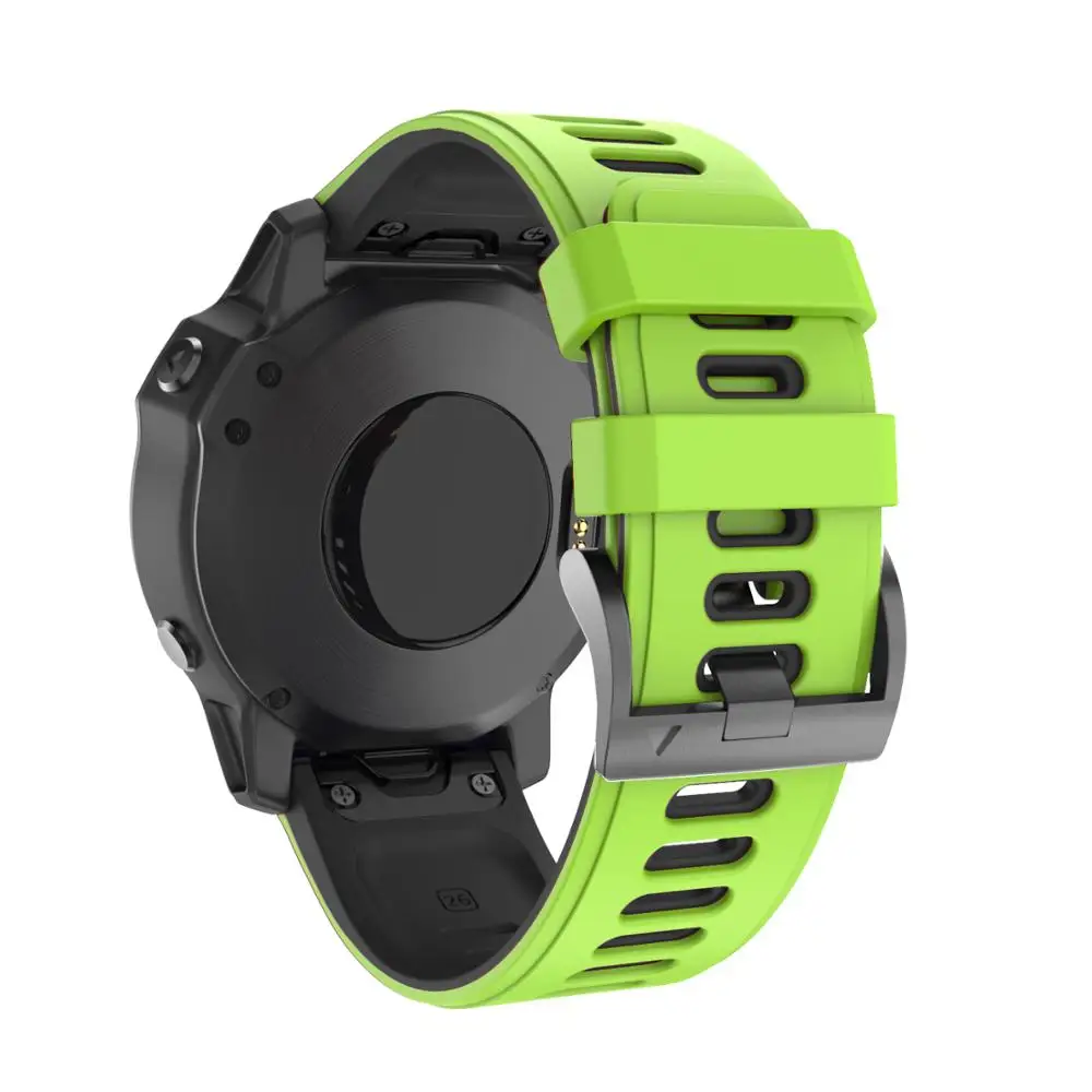Ремешок силиконовый Easyfit для Garmin Fenix 6X 6 Pro 5 5X Plus 3HR 26 мм 22 быстросъемный браслет