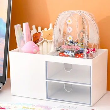 

Transparent Coin Pouch Waterproof Purse Cartoon Zipper Coin Bag Change Purse With Key Ring PVC Material Small Things Container