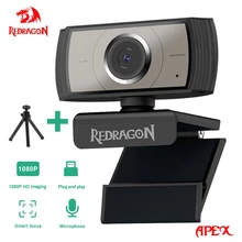 REDRAGON GW900 APEX USB HD Веб-камера с автофокусом Встроенный микрофон 1920 X 1080P Веб-камера 30 кадров в секунду для настольных ноутбуков Игровой ПК REDRAGON GW900 APEX USB HD Веб-камера с автофокусом Встроенный микрофон 1920 X 1080P Веб-камера 30 кадров в секунду для настольных ноутбуков Игровой ПК