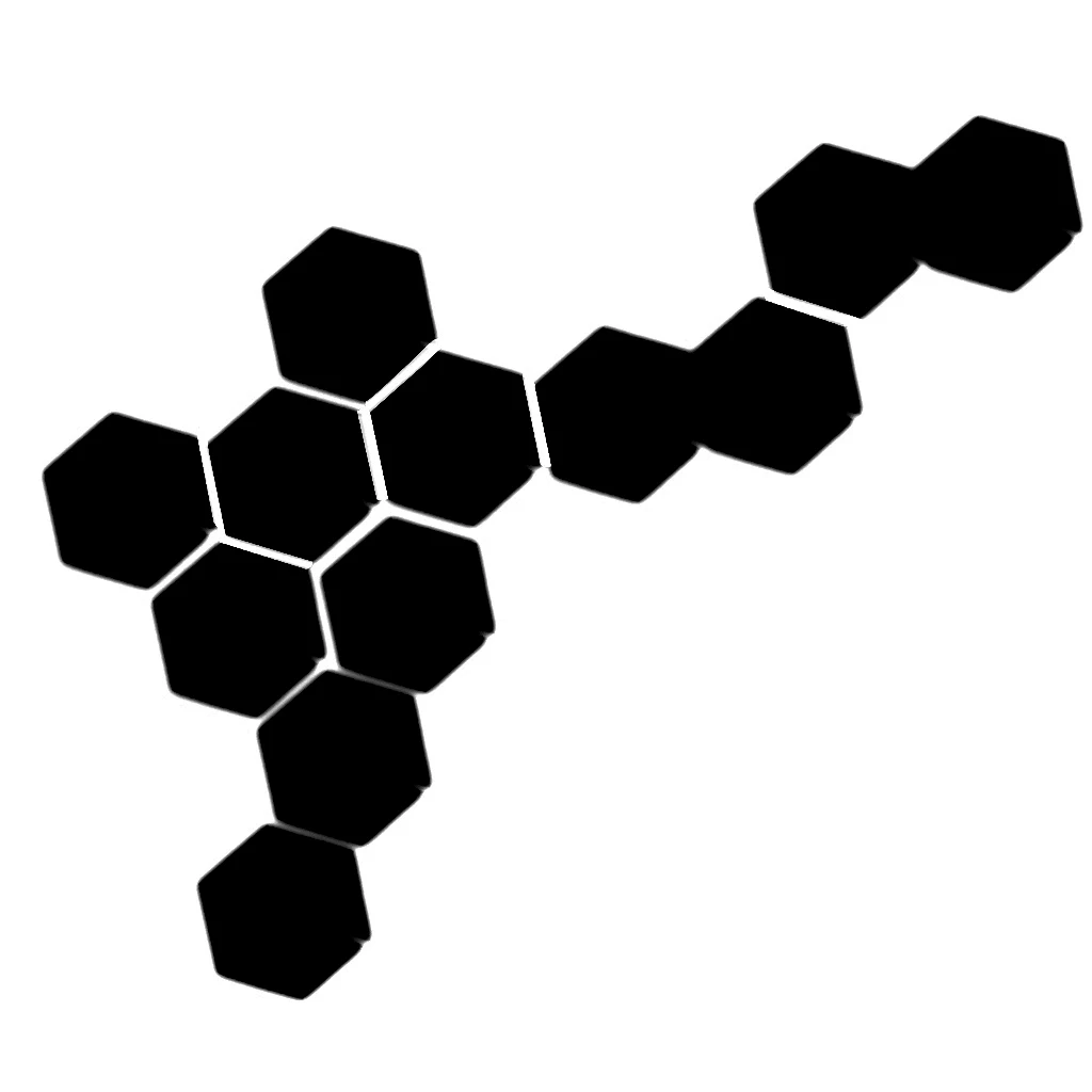 12pcs Mirror Wall Stickers Art Decal Removable Completely Non-toxic and Non-friable Hexagon House Decor