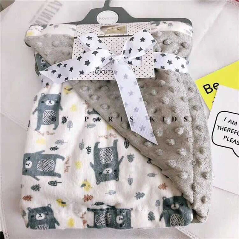flannel and fleece baby blanket