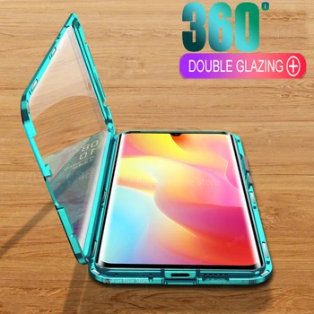 

Magnetic Metal Double Side Glass Case For Xiaomi note 10 lite 10lite Full Cover Shell For Xiaomi Mi 9 Pro 9Lite Light Case Coque