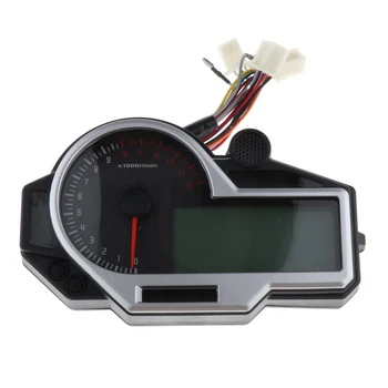 

12V Gauge Liquid Crystal Display Motorcycle Mileage Meter Speedometer Gauge 1-6 ​​Display