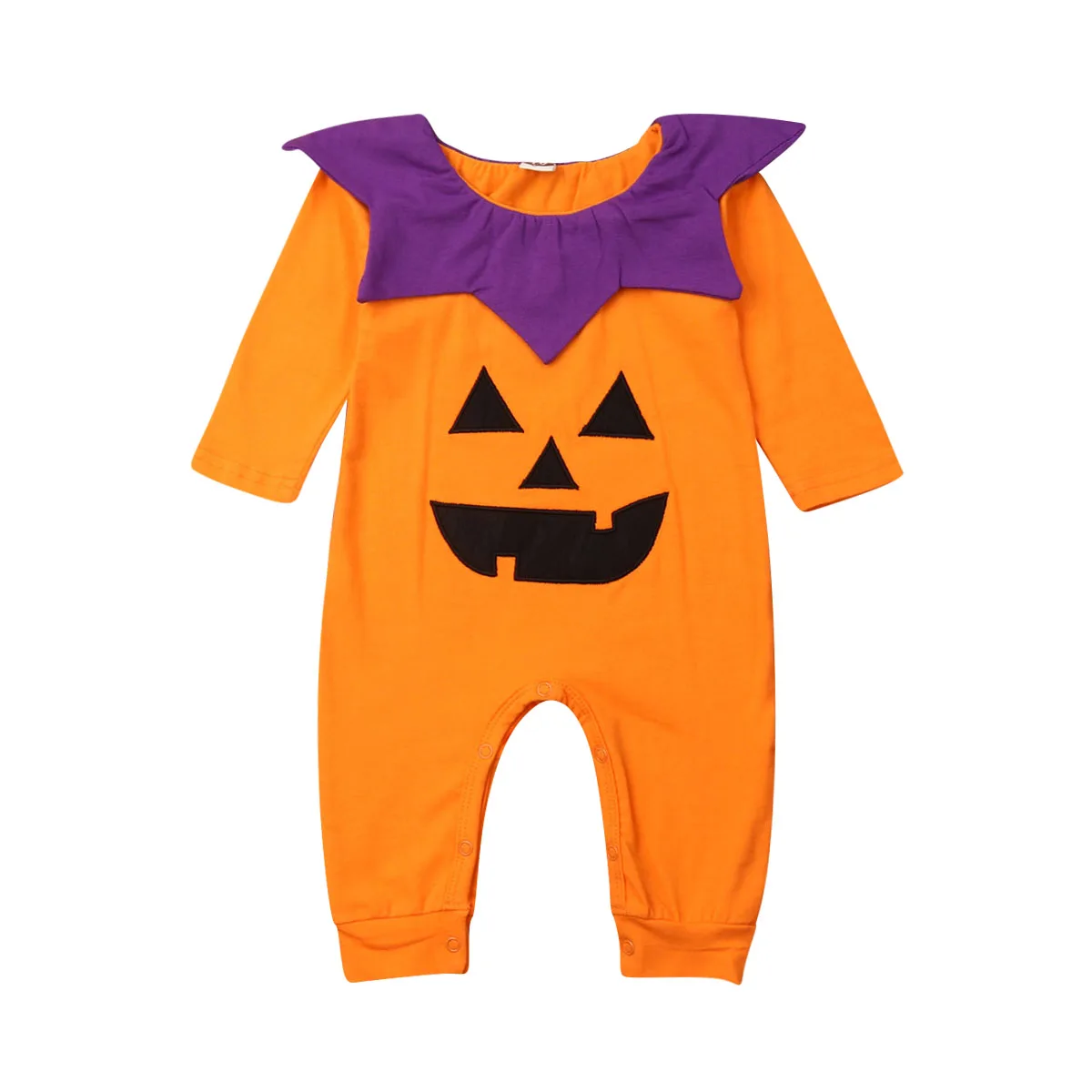 

Emmababy 2019 Autumn Newborn Infant Baby Girl Boy Halloween Clothes Romper Jumpsuit One-Piece Orange Holiday Outfit