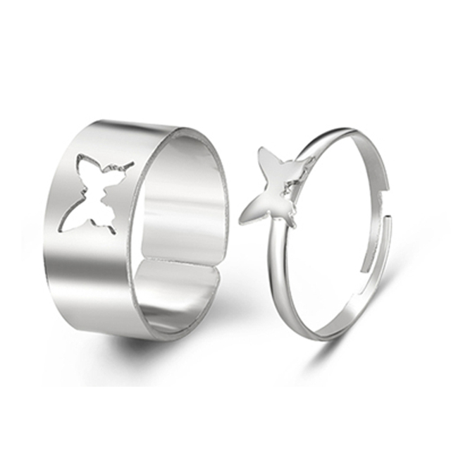 Punk Silver Color Chain Rings Set For Women Girls Fashion Pearl Irregular Finger Rings 2021 Female Knuckle Jewelry Gift