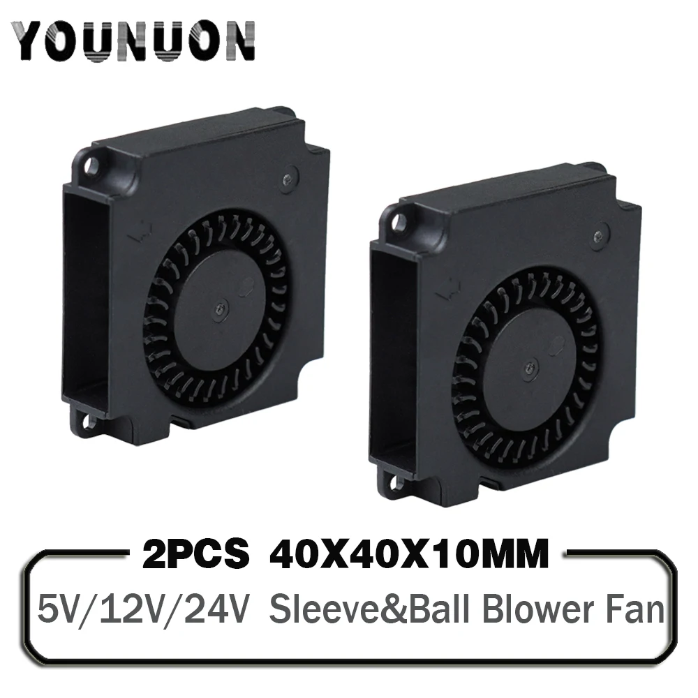 Ventilador de impresora 3D de 40mm, ventilador de 12V, 24V, 5V, 4010, accesorios de refrigeración, ventilador Turbo de CC, ventiladores radiales de 40x40, 2 uds.