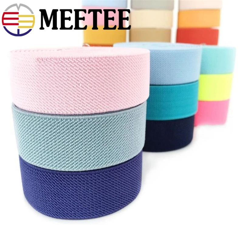 5/10meter 2.5cm Double sided Rubber Thick Nylon Elastic Bands bing