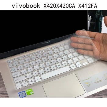 

Keyboard skin Cover Ultra Thin compatible for ASUS vivobook 14 X420UA X420 X420CA X420C X412FA 14 inch clear film sung fit TPU