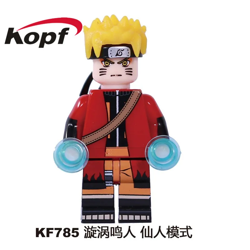 50 шт. KF6078 Uzumaki Наруто Учиха Саске Утиха Итати джираия Хатаке фигурки Кирпичи Строительные блоки для детей игрушки - Цвет: KF785 50Pcs No Box