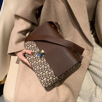 

2020 New arrival fashion texture wide shoulder belt single shoulder bag Large bag women's bag cross body Tote Bag