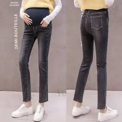 Джинсовые облегающие эластичные джинсы штаны для беременных одежда джинсы для беременных женщин брюки для беременных осенняя одежда
