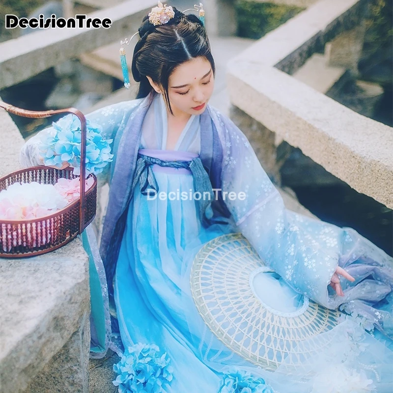 2021 Женский карнавальный костюм феи hanfu одежда китайское традиционное Старинное