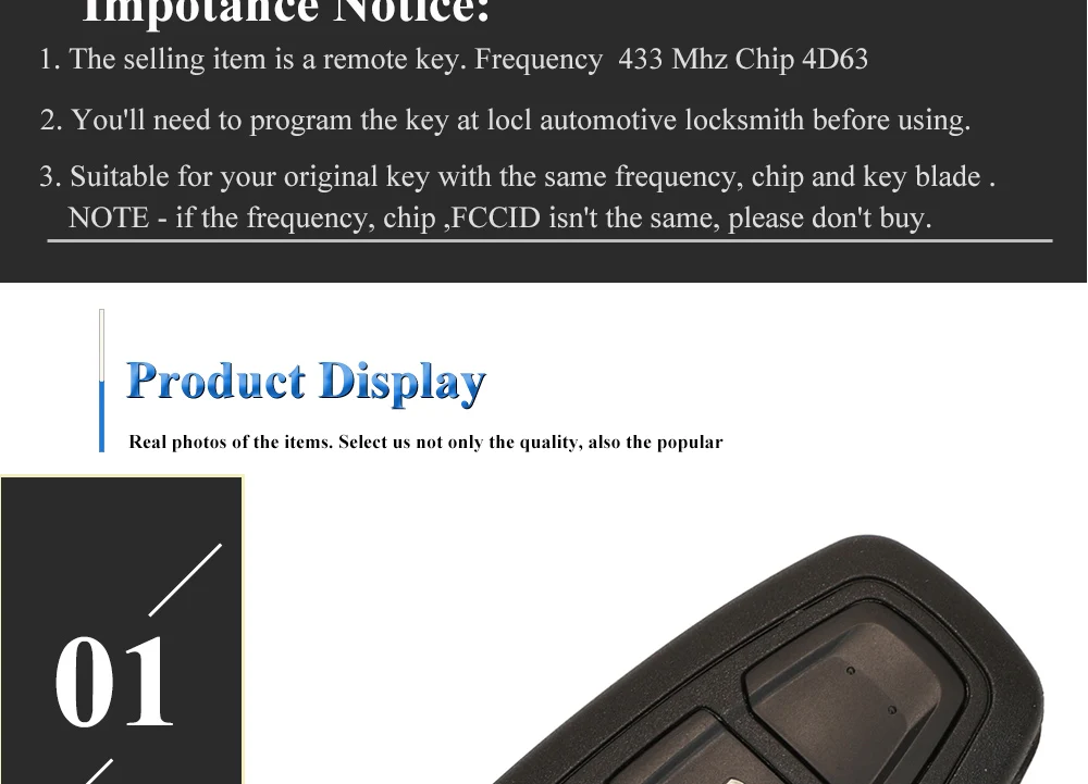 Keyforkess 2BT 434Mhz 4D63 chiave a distanza per auto Flip per Ford Ranger c-max Focus Grand c-max Mondeo 5WK50165 5WK50166 5WK50168 5WK50169 5WK50169 - H2b2834be32cc4fcab8d041741978cc55E