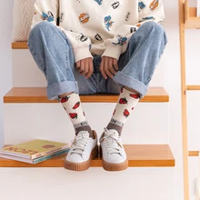 Женские носки сезона осень-зима, носки для влюбленных, домашние носки, европейские, американские уличные, модные