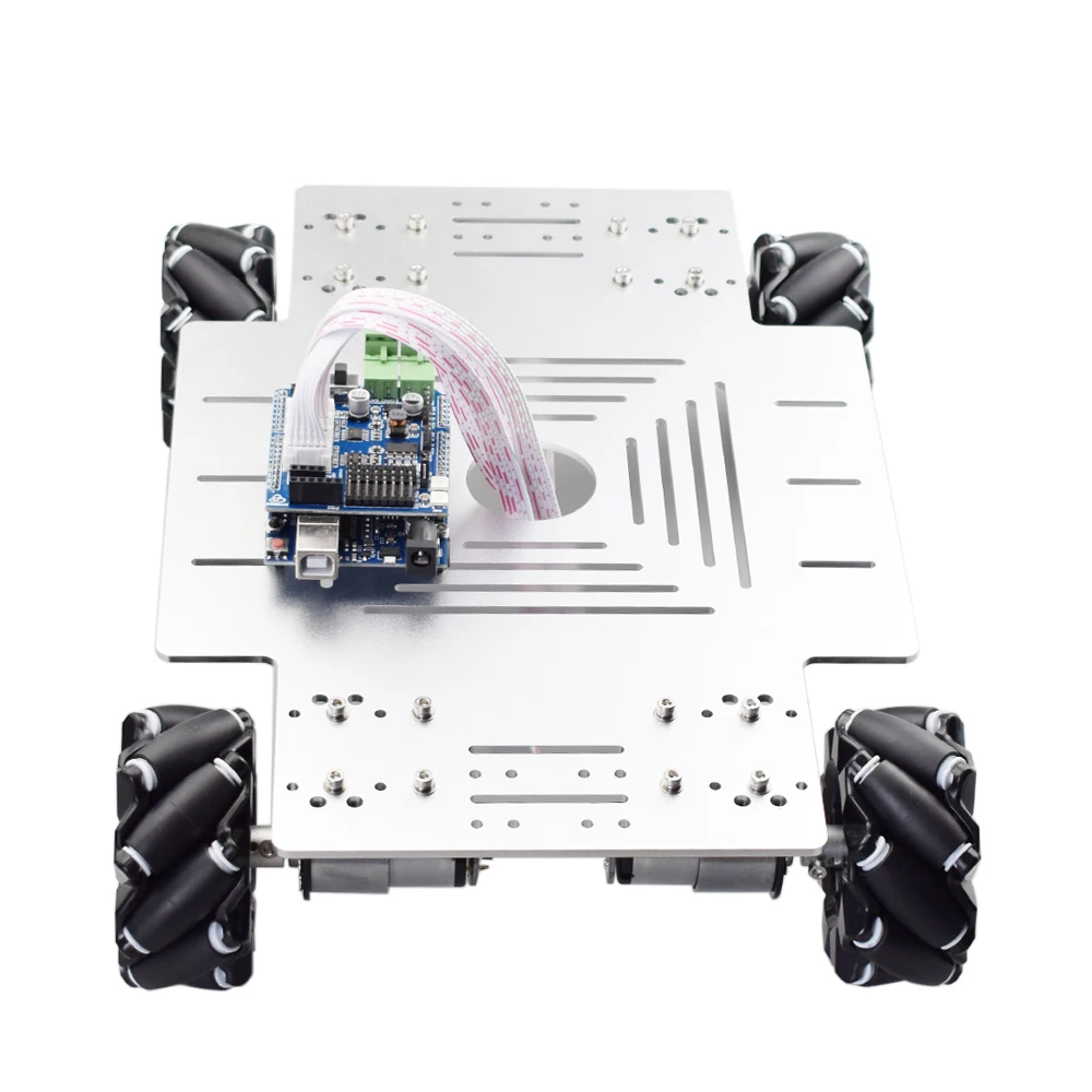 PS2 HC 06 RC Arduino большой Mecanum колеса робот шасси автомобиля комплект с блоком питания