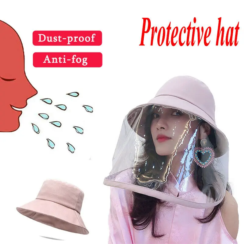 

1PCS Safety Protective Hat Face Shield Cap Anti Fog Work Guard Hat