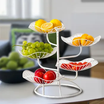 

Fruit Plate Exquisite Five-layer Lotus Leaf Storage Tray Fruit Storage Rack For Living Room Home Decoration