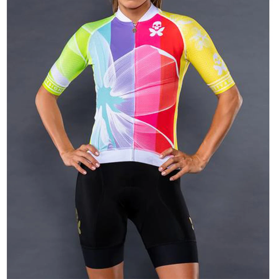 

Women's Cycling Jersey Female Jerseys Road Bike Cycling Sets Bike Shirt Breathable Short Sleeve Summer Colorful Bicycle Clothing