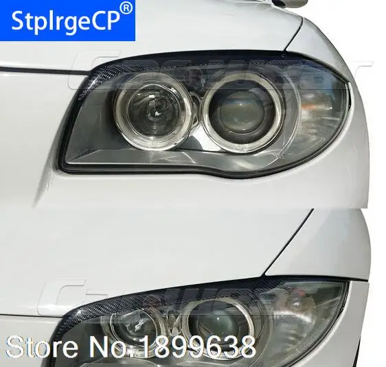 Высококачественная накладка на переднюю фару из углеродного волокна для BMW 1