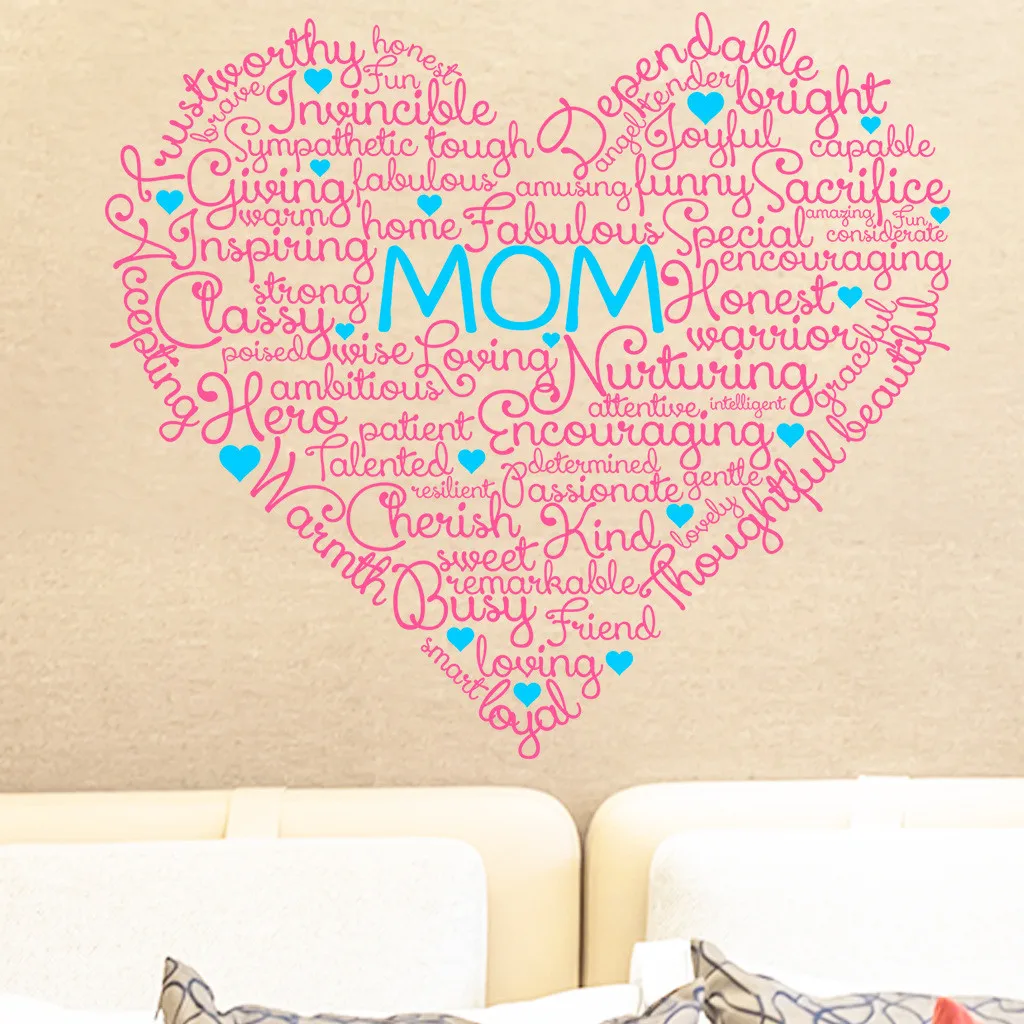 День счастливых матерей гостиной фон ПВХ стикер стены окна домашний Декор