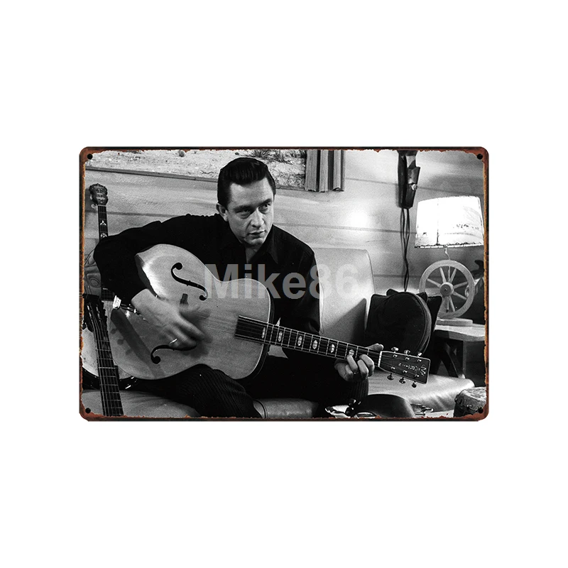 [Mike86] музыкальная металлическая вывеска johny CASH винтажный Пивной магазин рисунок