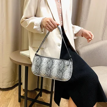 

Keys Fashion Summer Women Shoulder Bags Daily Portable Dating Alligator Snakeskin Pattern PU Leather Travel Office Mobile Phone