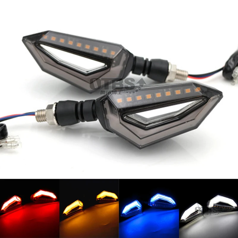 Универсальный мотоцикл 12 LED поворотные Сигнальные Огни мигалка передние задние