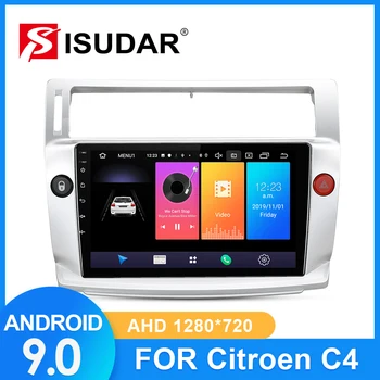 

ISUDAR Car Radio For Citroen C4 C-Triomphe C-Quatre 2004-2009 2 din Android 9 Autoradio Multimedia GPS DVR Camera RAM 2G ROM 32G