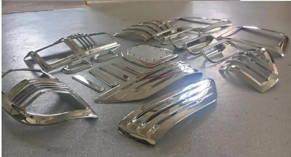 Complete Full Set of Exterior Chrome accessories with 3M Tape fits For TOYOTA PRADO FJ90 3400 2000 chrome car accessories19pcs
