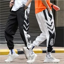 Мужские летние и осенние тонкие шелковистые повседневные брюки свободного кроя Harlan Drawstring nine pants trend cool clothing sweat pants