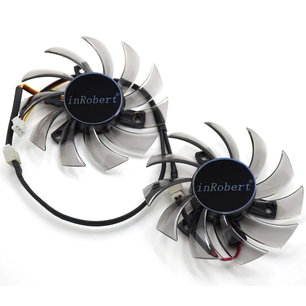 2 шт./лот PowerLogic 75 мм PLD08010S12H 2Pin 3Pin охлаждающий вентилятор для Gigabyte GTX 560Ti 750Ti R9 280X GTS450 Графика видеокарта