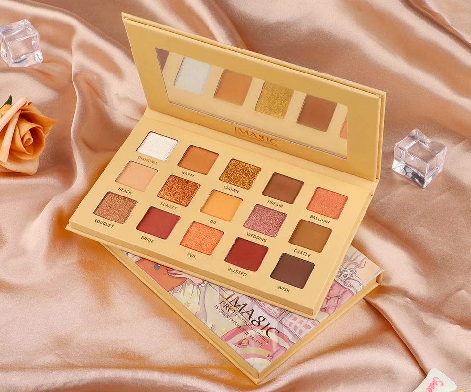 Тени для век imagic Palette 15 цветов матовый мерцающий блеск матовый Paleta De Maquiagem Collectie очаровательный Oogschaduw Kleurenpalet